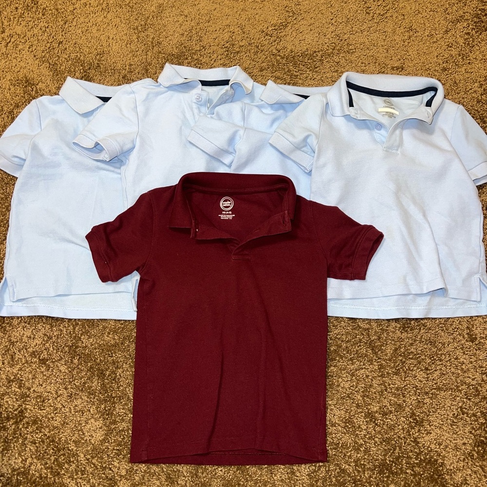 Wonder Nation Red and Blue Polo Shirts Set